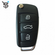 High quality black key car remote for Audi A3 RS 3 button folding car remote key with 433 MHZ YS100080
